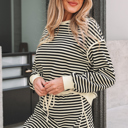  Jessica Drop Shoulder Pullover Top & Skirt Set