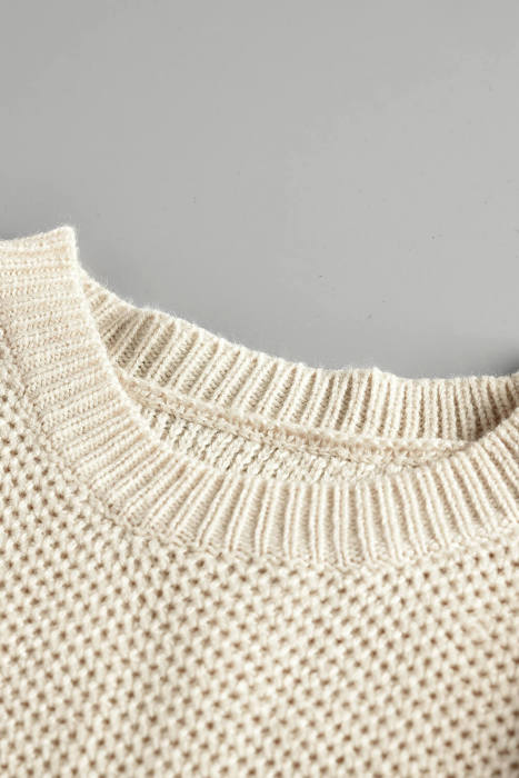 Jianna Netted Texture Pullover Sweater