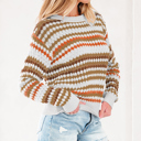  Jimena Patterned Drop Shoulder Sweater