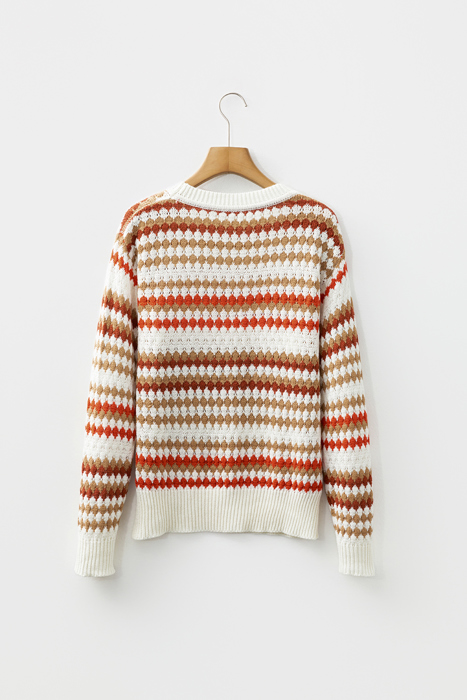 Jimena Patterned Drop Shoulder Sweater
