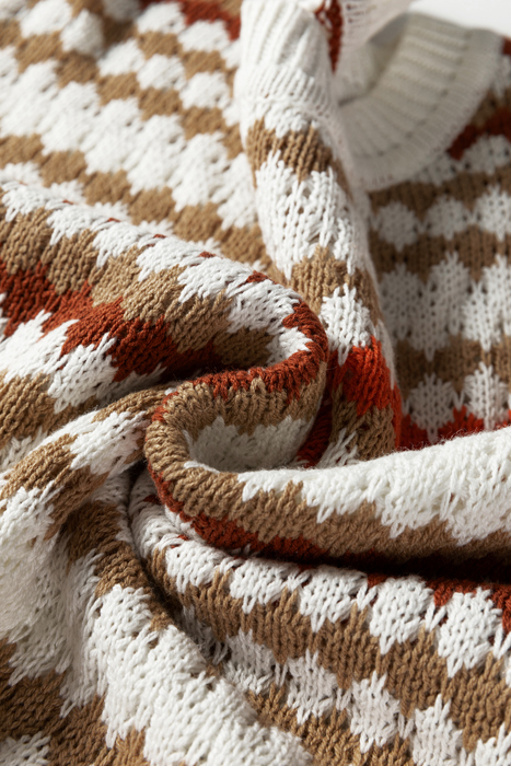 Jimena Patterned Drop Shoulder Sweater