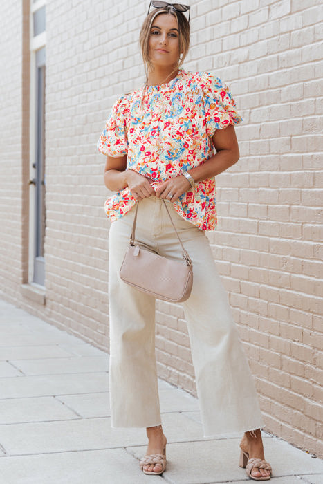 Johanna Smocked Puff Sleeves Blouse