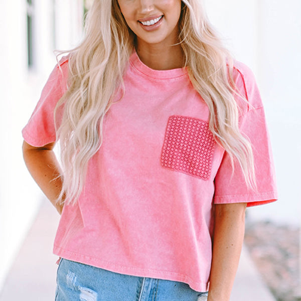 Jolene Lace Patch Pocket T-Shirt