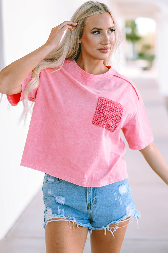 Jolene Lace Patch Pocket T-Shirt