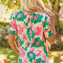  Jolene Ruched Short Sleeve Blouse