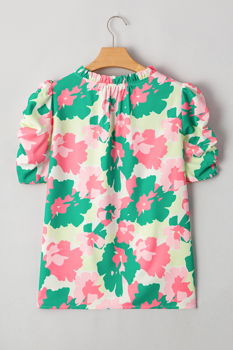 Jolene Ruched Short Sleeve Blouse