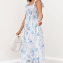  Josephine Floral Smocked High Waist Sleeveless Long Dress