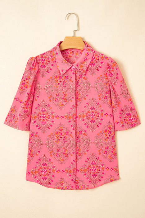 Josephine Floral Wide Short Sleeve Loose Top