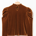  Josephine Puff Sleeve Velvet Top