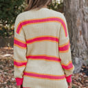  Josephine Stripe Long Knitted Cardigan