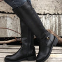  Josie Zipper Knee High Low Heel Boots