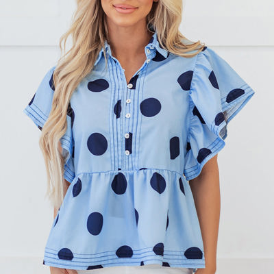 Journey Polka Dot Buttoned Blouse