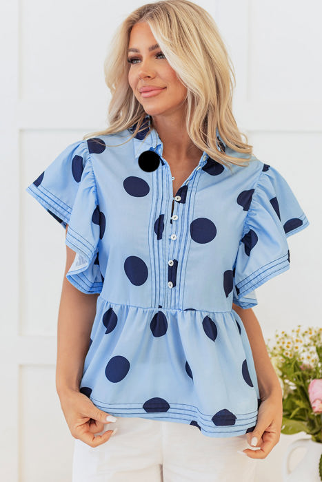 Journey Polka Dot Buttoned Blouse