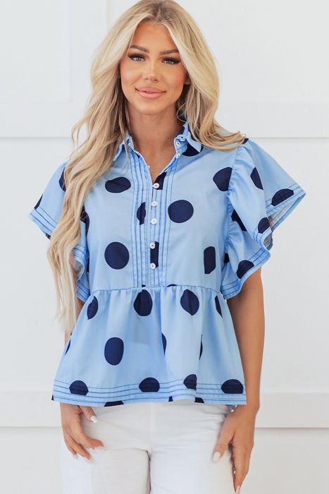 Journey Polka Dot Buttoned Blouse