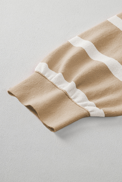 Jream Stripe Colorblock Oversized Sweater