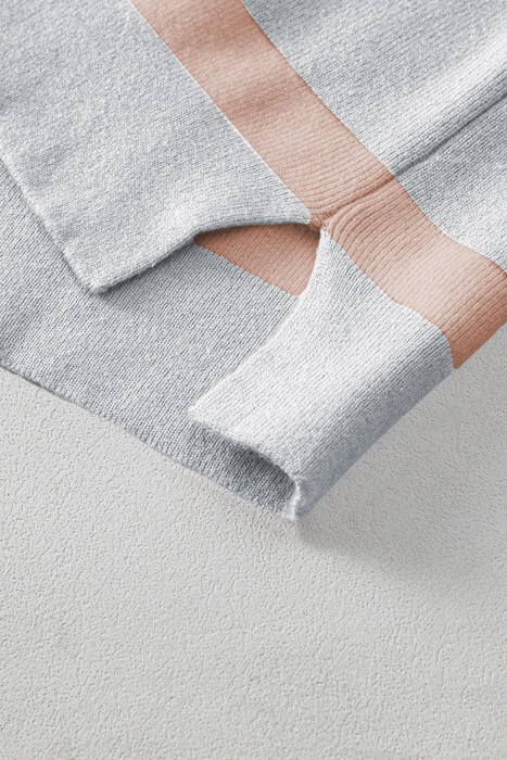 Jream Stripe Colorblock Oversized Sweater