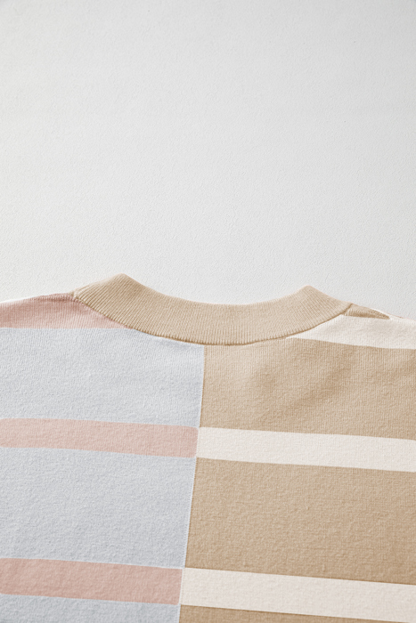 Jream Stripe Colorblock Oversized Sweater