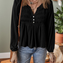 Black Large Juliana Bust Flow Fit Blouse