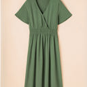  Juliana Plus Size Surplice Neckline Shirred Maxi Dress