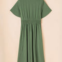  Juliana Plus Size Surplice Neckline Shirred Maxi Dress