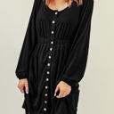  Julianna Button Up High Waist Long Sleeve Dress