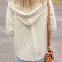  Julie Textured Neckline Side Hoodie