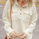  Julie Textured Neckline Side Hoodie