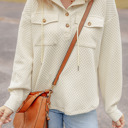  Julie Textured Neckline Side Hoodie