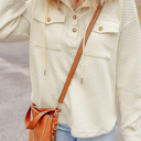  Julie Textured Neckline Side Hoodie