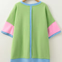  Juliet Plus Size Exposed Seam Patchwork Top