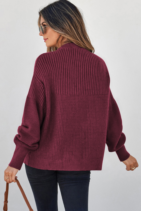 Julietta Mixed Textured Knitted Sweater