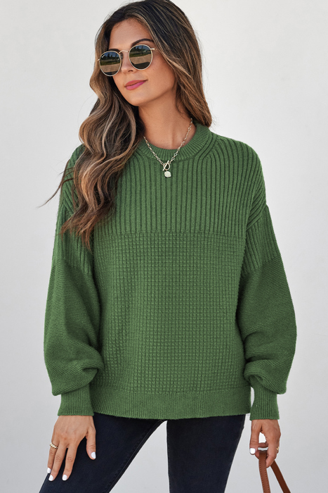 Julietta Mixed Textured Knitted Sweater
