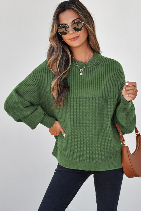 Julietta Mixed Textured Knitted Sweater