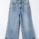  Juliette Embroidered Cropped Wide Leg High Waist Jeans