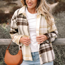  Julinique Plaid Patchwork Side Shacket