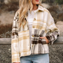  Julinique Plaid Patchwork Side Shacket