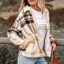  Julinique Plaid Patchwork Side Shacket