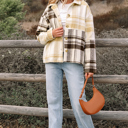  Julinique Plaid Patchwork Side Shacket