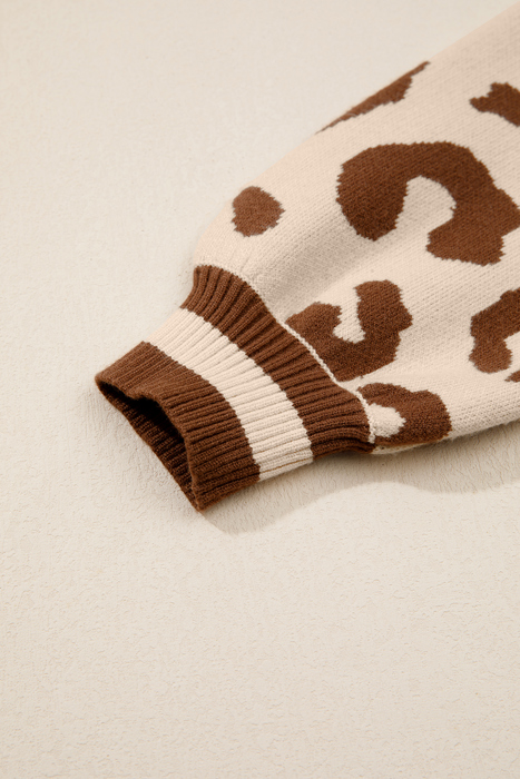 June Printed Knit Casual Sweater