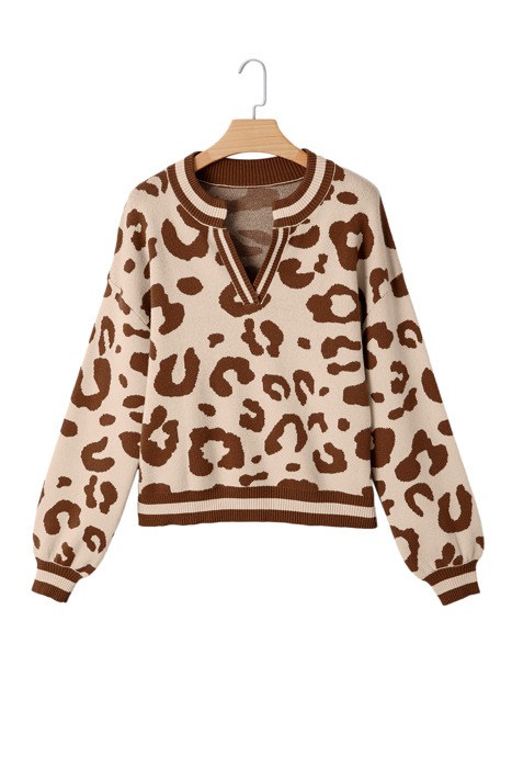 June Printed Knit Casual Sweater