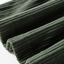  Jungle Green Plus Size Corduroy Pocketed Wide Leg Overall