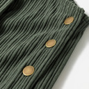  Jungle Green Plus Size Corduroy Pocketed Wide Leg Overall