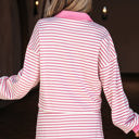  Juniper Stripe Collared Pullover and Skort Outfit