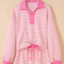  Juniper Stripe Collared Pullover and Skort Outfit
