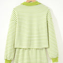  Juniper Stripe Collared Pullover and Skort Outfit