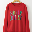 Junora Jolly Printing Christmas Pullover