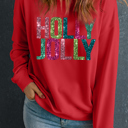 Red XXL Junora Jolly Printing Christmas Pullover