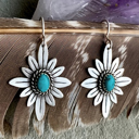  Kahlani Flower Shape Hook Earrings