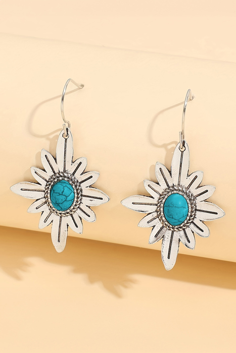 Kahlani Flower Shape Hook Earrings