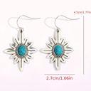  Kahlani Flower Shape Hook Earrings
